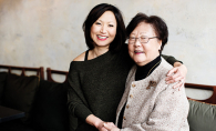James Beard Award-winning chef Ann Kim of Young Joni embraces her mother.