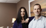Jason McEwen and his wife, Rachel Greene, in their White Bear Lake clinic.