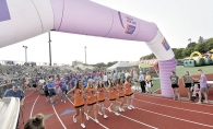 The finish line at the American Cancer Society's Relay for Life in White Bear Lake.
