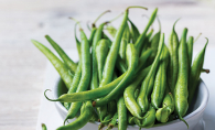 Fresh green beans from the White Bear Lake farmers' market.