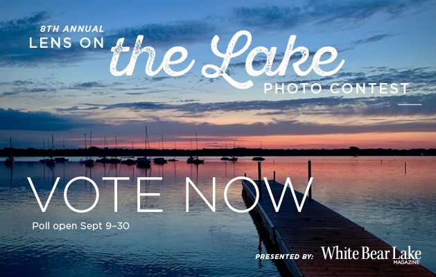 A graphic announcing voting for the 2020 Lens on the Lake photo contest.