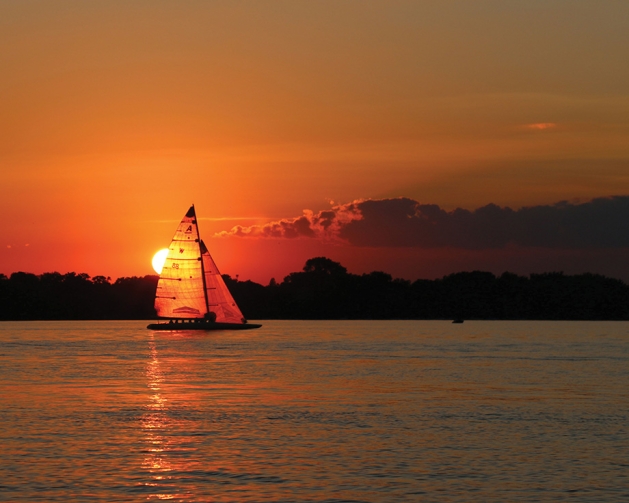 Submission for Lens on the Lake entitled 'A Scow at Sunset'.