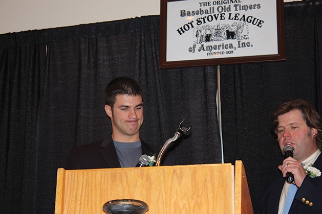 Joe Mauer speaks at the Original St. Paul Baseball Old Timers’ Hot Stove League Banquet
