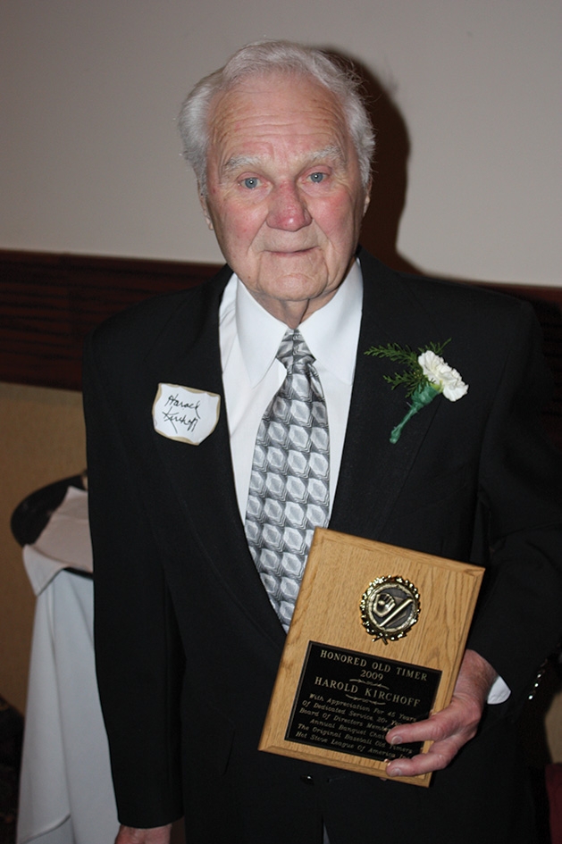 An honoree at the Original St. Paul Baseball Old Timers’ Hot Stove League Banquet