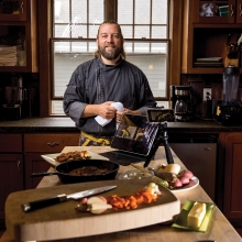 Chef Matt Ellison in his own kitchen.