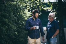 dad and son talking about aging