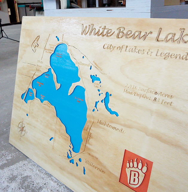 A woodworking project from the White Bear Makerspace.